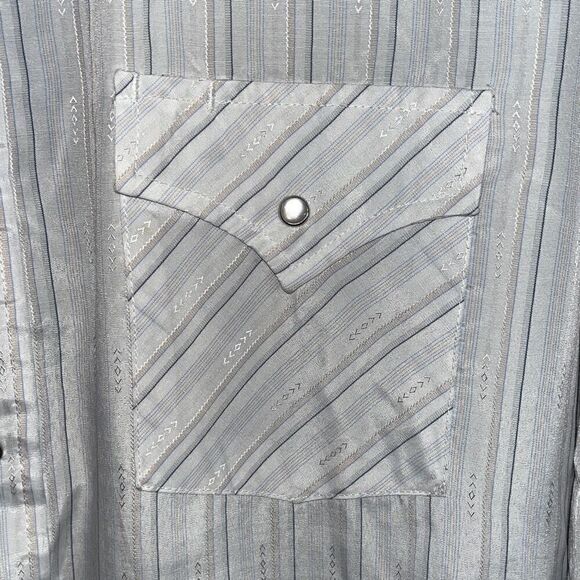 Ely Cattleman Vintage Long Sleeve Pearl Snap Large Tall LT - Picture 3 of 4